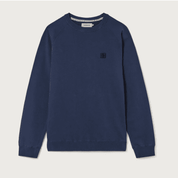 Shop Thinking Mu Navy Sol Sweatshirt In Blue