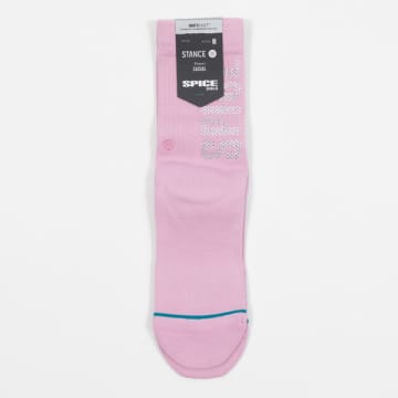 Stance Womens Lilacice Spice World Brand-text Cotton-blend Knitted Socks In Pink