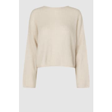 Second Female Summer Sand Open Back Ymma Knitted Sweater In Neutrals