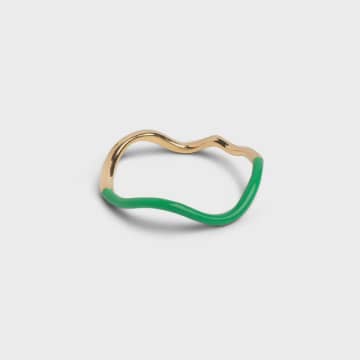 Enamel Copenhagen Sway Ring In Green