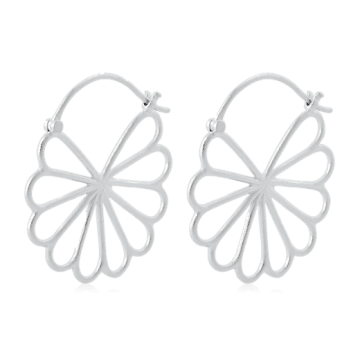 Pernille Corydon Large Silver Bellis Earrings In Metallic