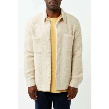 Portuguese Flannel Beige Curly Overshirt In Neturals