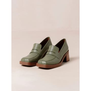 Alohas Roxanne Leather Loafers In Green