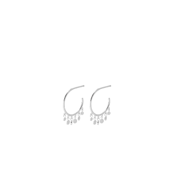 Pernille Corydon Glow Earrings 14mm In Silver In Metallic