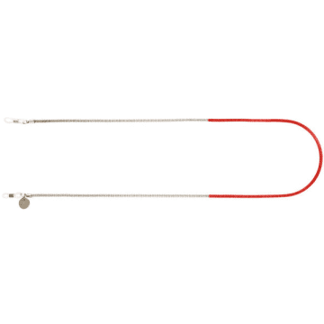 Komono Lenox Silver Red Glasses Chain In Metallic