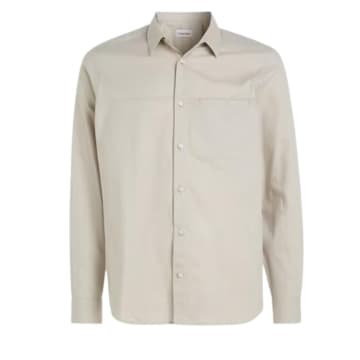 Calvin Klein Menswear Pb5 Flannel Solid Shirt In Fog
