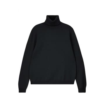 Jumper 1234 Black Cashmere Roll Collar Sweater