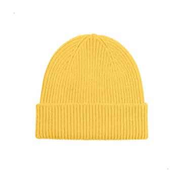 Colorful Standard Lemon Yellow Merino Wool Beanie Hat