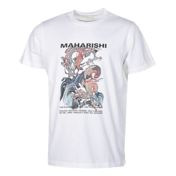MAHARISHI 1080 DOUBLE DRAGONS T SHIRT WHITE