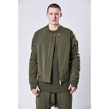 Thom Krom Exposed-seam Zip-up Bomber Jacket In Green