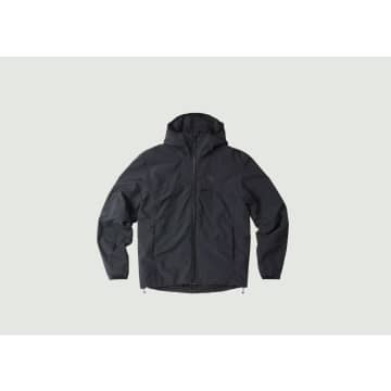 Pinqponq Fjord Navy Hooded Jacket In Blue