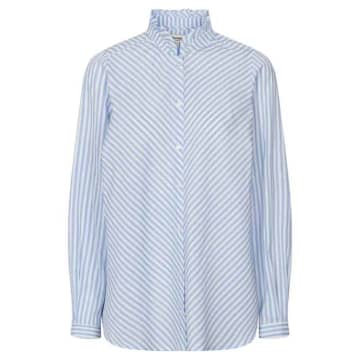 Lolly's Laundry White And Light Blue Stripe Hobart Shirt