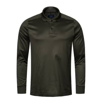 Eton Green Casual Fit Filo Di Scozia Long Sleeve Polo Shirt