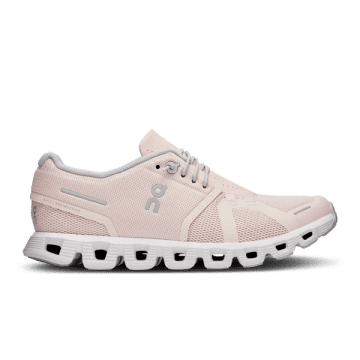 ON RUNNING SHELL AND WHITE CLOUD 5 WOMEN TRAINERS