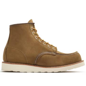 Shop Red Wing Shoes Olive Mohave 6 Moc Toe Leather Boots In Red