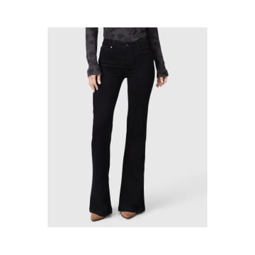 Shop Paige Black Shadow Genevieve High Rise Flare Jeans
