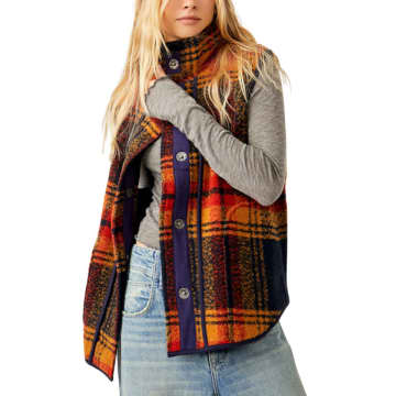 FREE PEOPLE WRAPPED UP BLANKET waistcoat