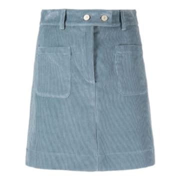 Paul Smith Womenswear Cord Mini Skirt In Grey