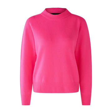 Oui Fashion Jumper Air Cashmere In Pink/pink