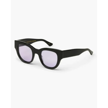 Colorful Standard Black Framed 06 Sunglasses With Lavender Lens
