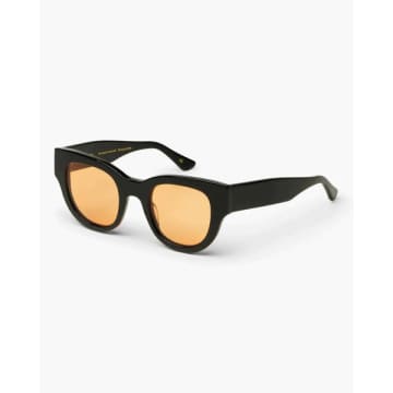 Colorful Standard Black Framed 06 Sunglasses With Orange Lens