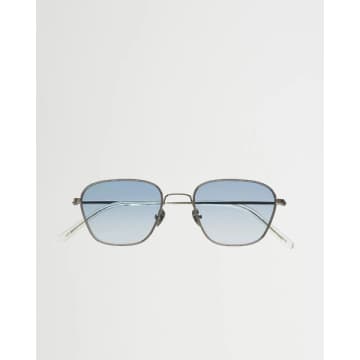 Monokel Eyewear Blue Lens Otis Silver Sunglasses