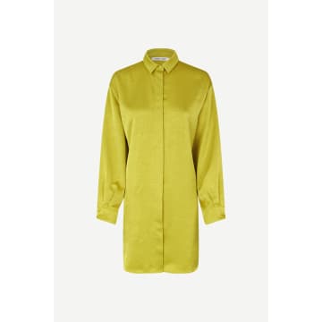 Samsoesamsoe Alfrida Shirt Dress Celery In Yellow