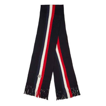 MONCLER WOOL TRICOLOR SCARF