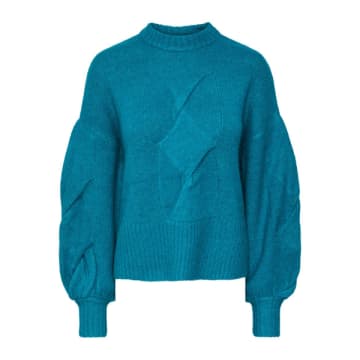 Y.a.s. | Lexu Ls Knit Pullover In Blue