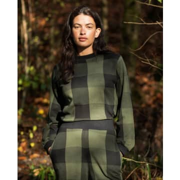 Beaumont Organic Green And Black Check Sierra Cay Top