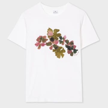Paul Smith White Marsh Marigold Printed T Shirt