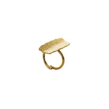 Nkuku Gold Huron Hammered Ring Band