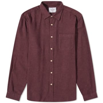 Portuguese Flannel Teca Bordeaux Shirt In Burgundy