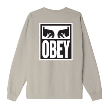 Obey T Shirt Eyes Icon 2 Heavyweight Uomo Silver In Metallic