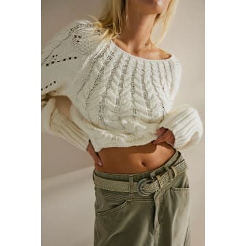 Shop Free People Sandre Pullover In Ivory