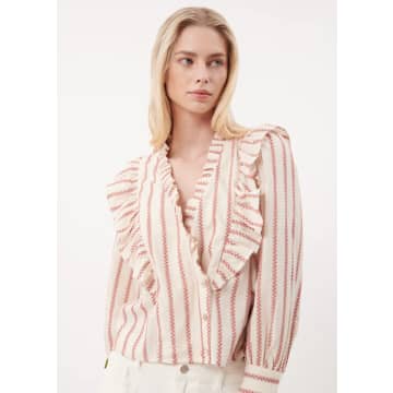 Frnch Long Sleeve Frill Blouse