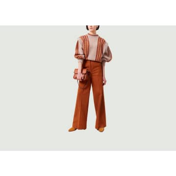 Sessun Charlie Pants In Leather_brown