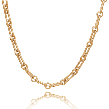 Rachel Jackson Medium Stellar Hardware Chain Necklace In Gold