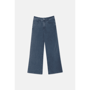 Compañía Fantástica High-waisted Wide Leg Jeans In Blue
