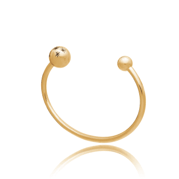 Rachel Jackson Stellar Orb Bangle Bracelet In Gold