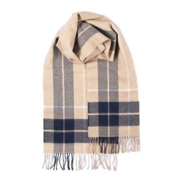 Gloverall Oversized Lambswool Scarf Camel Check