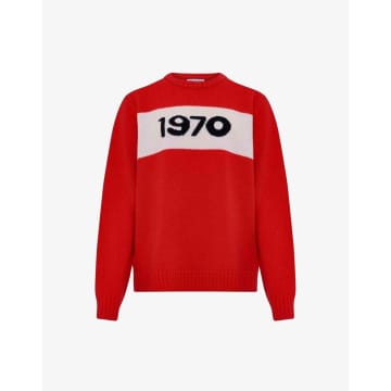 Bella Freud 1970 Oversized Knitted Jumper Size: S, Col: Red