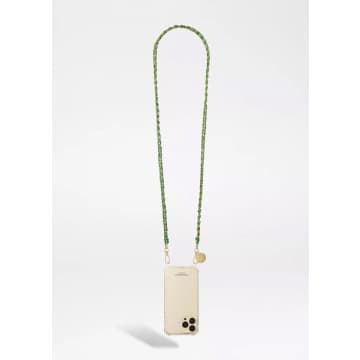 La Coque Francaise Lou Phone Chain In Green