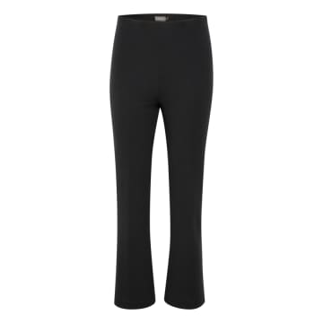 Soaked In Luxury Bea Kaylee Stretch Flared Trouser In Black