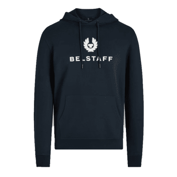 Shop Belstaff Signature Sweatshirt Hoodie Dark Ink