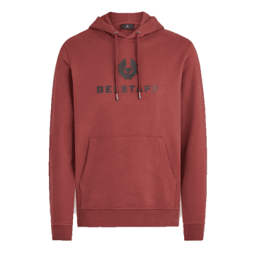Shop Belstaff Signature Sweatshirt Hoodie Lava Red