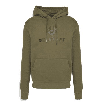 Belstaff Signature Sweatshirt Hoodie True Olive In Green