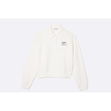 Shop Lacoste Wmns Embroidered Polo Neck Jogger Sweatshirt