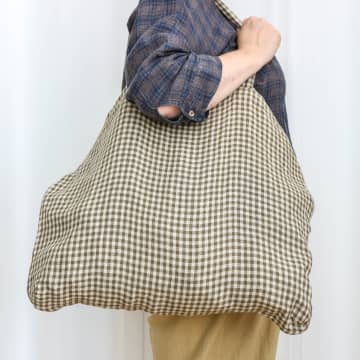 Berylune Washed Linen Sloppy Shoulder Bag In Neutrals