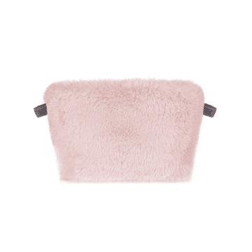 Helen Moore (cs) Faux Fur Blossom Cloud Make Up Bag In Pink